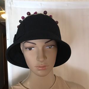 Repurposed Wool Cloche Hat